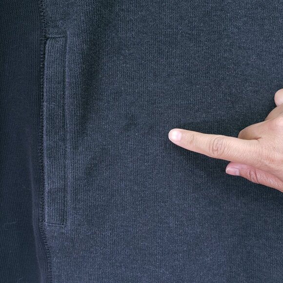 Calvin Klein Men's Pullover Hoodie Sweater Dark Gray Snap Button Size M - Picture 10 of 15